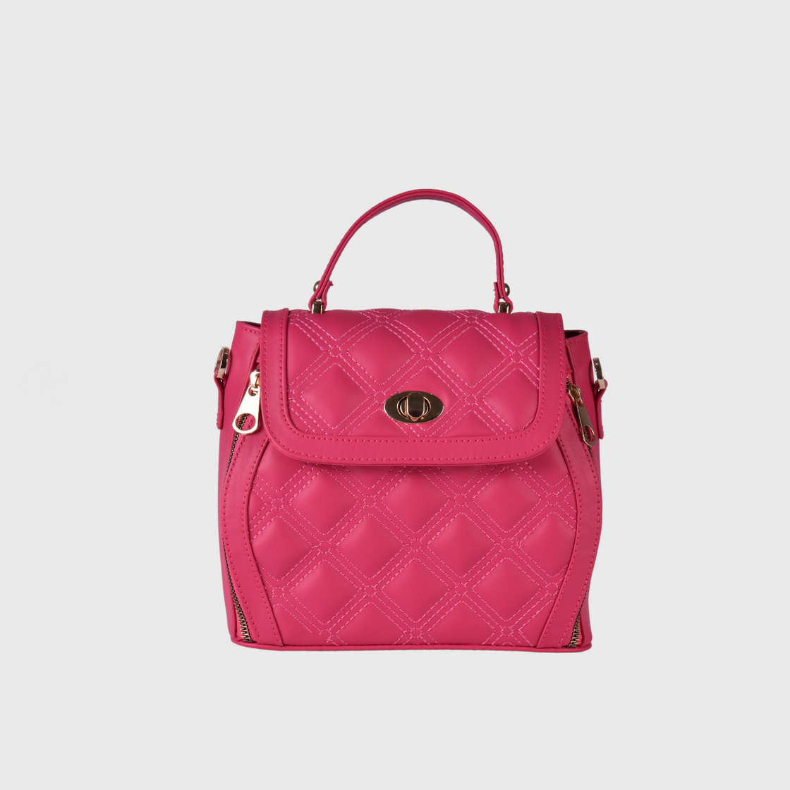 Backpack Leather Bag Fuchsia