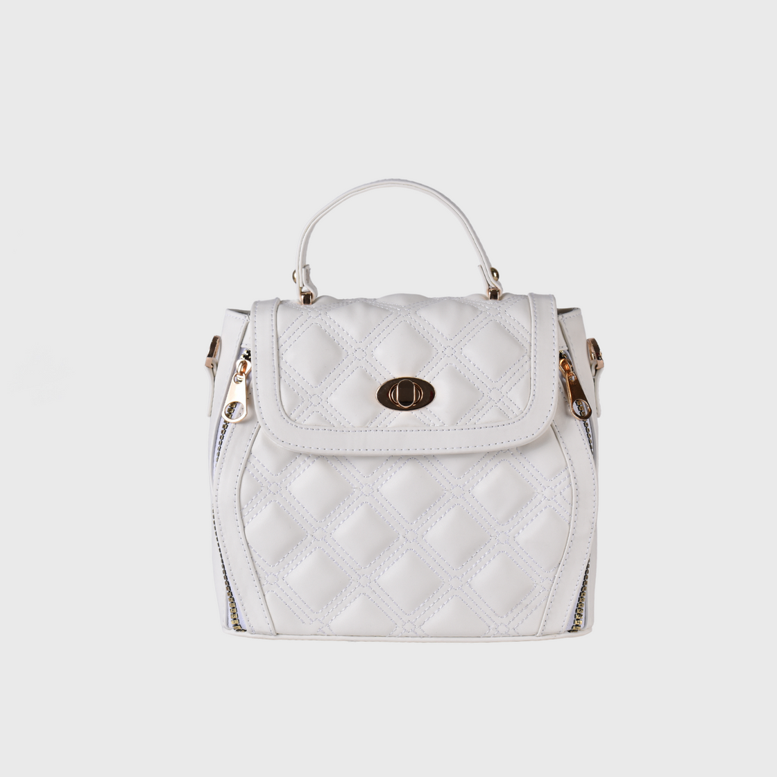 Backpack Leather Bag White