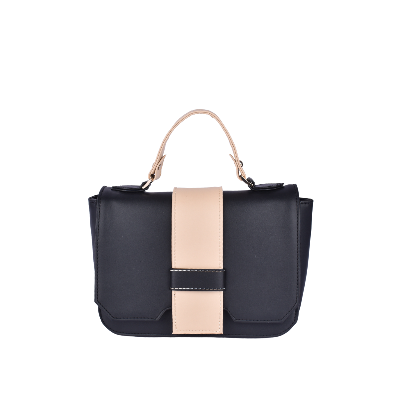 Leather Cross Body Bag black Melouk