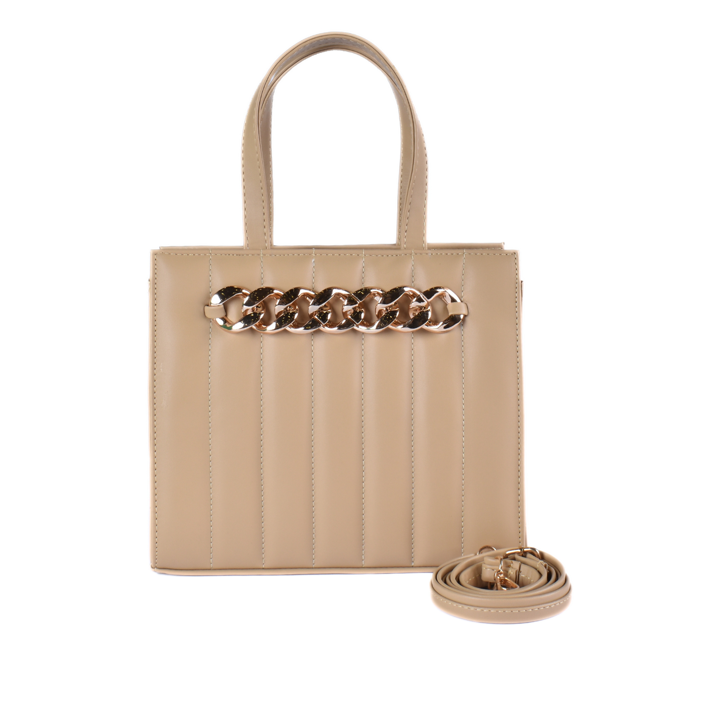Chain Bag Leather Handbag Beige Melouk