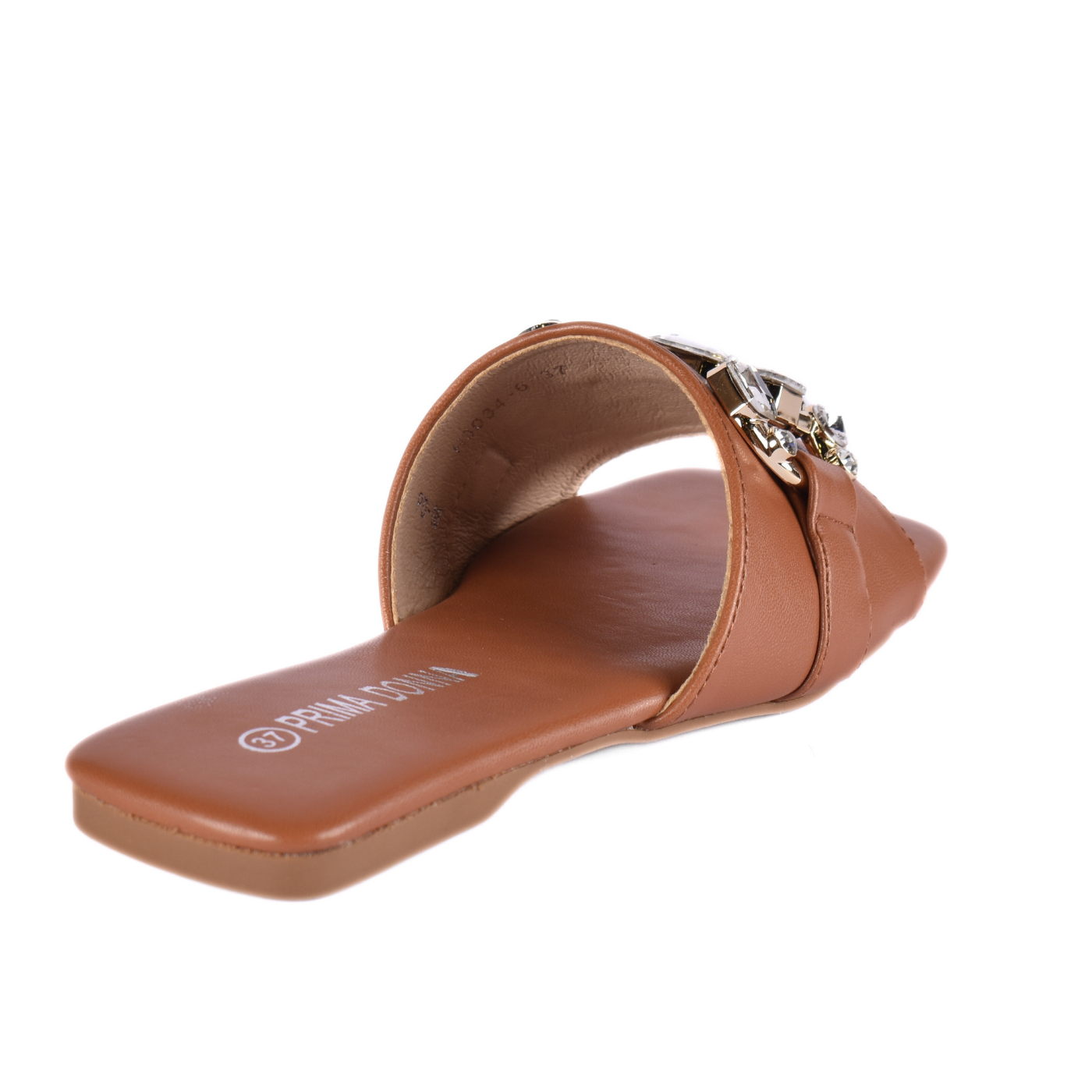 Embellished Brown Slide Slipper Melouk