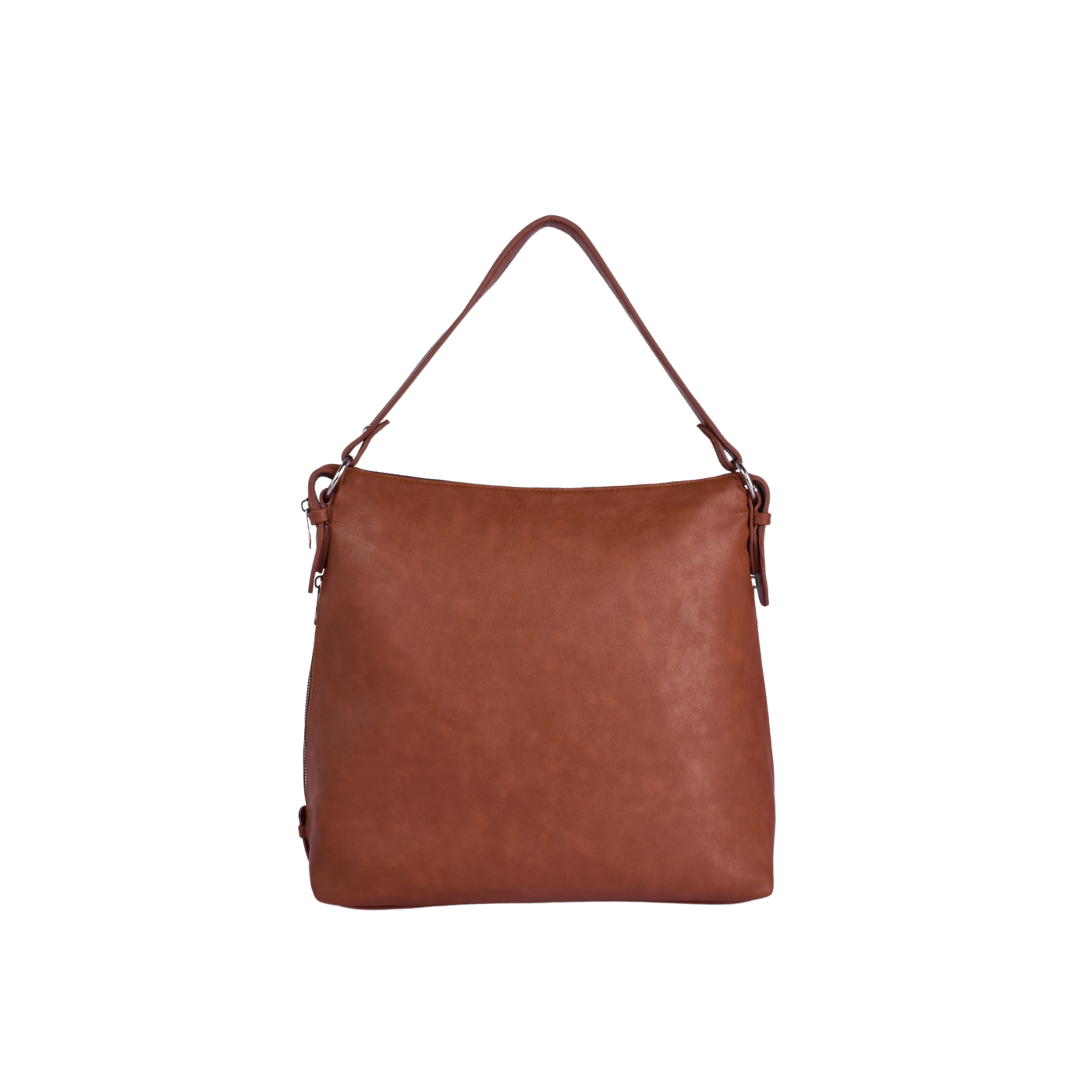 Black Basic Shoulder Bag with Zipper