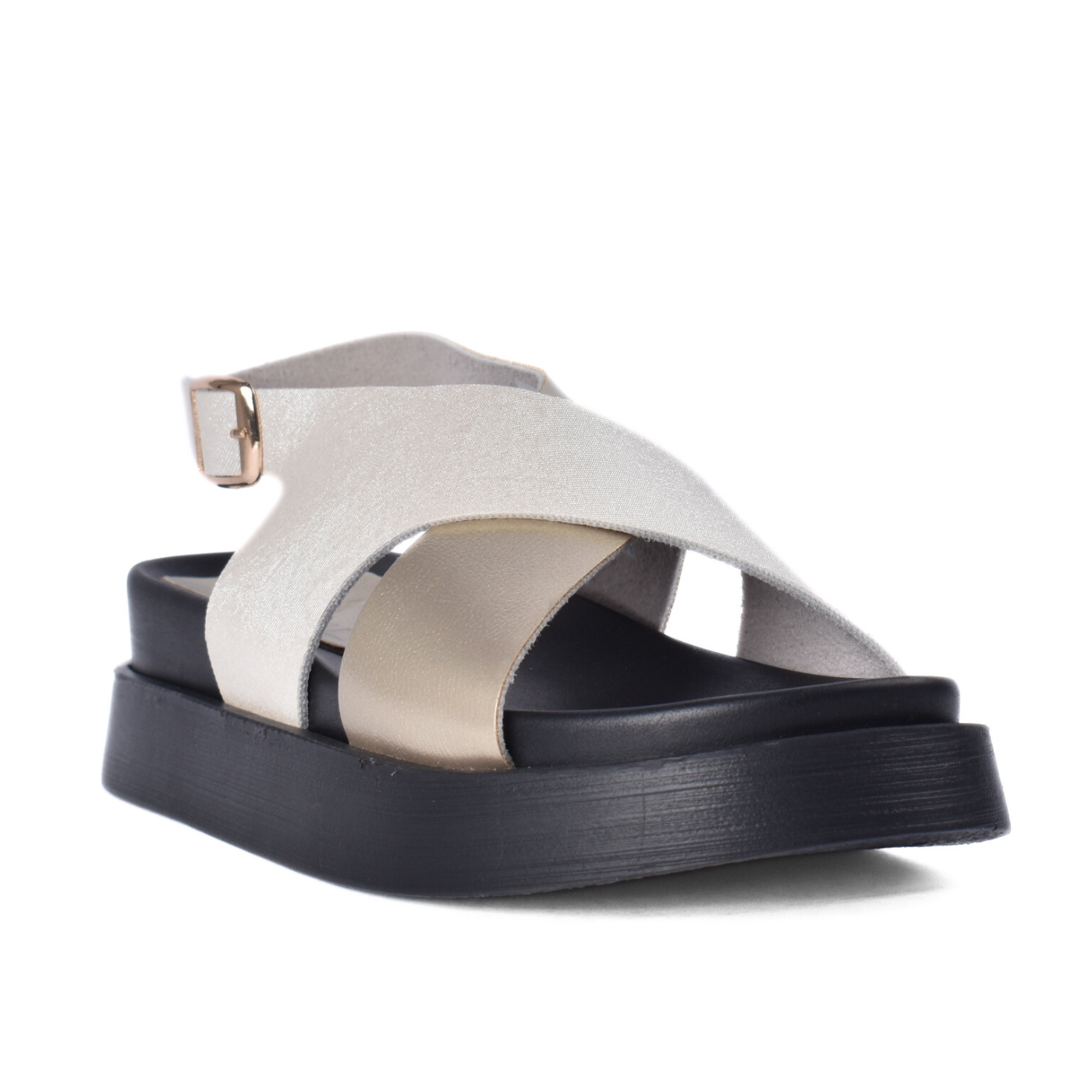 Double buckle strap sandals