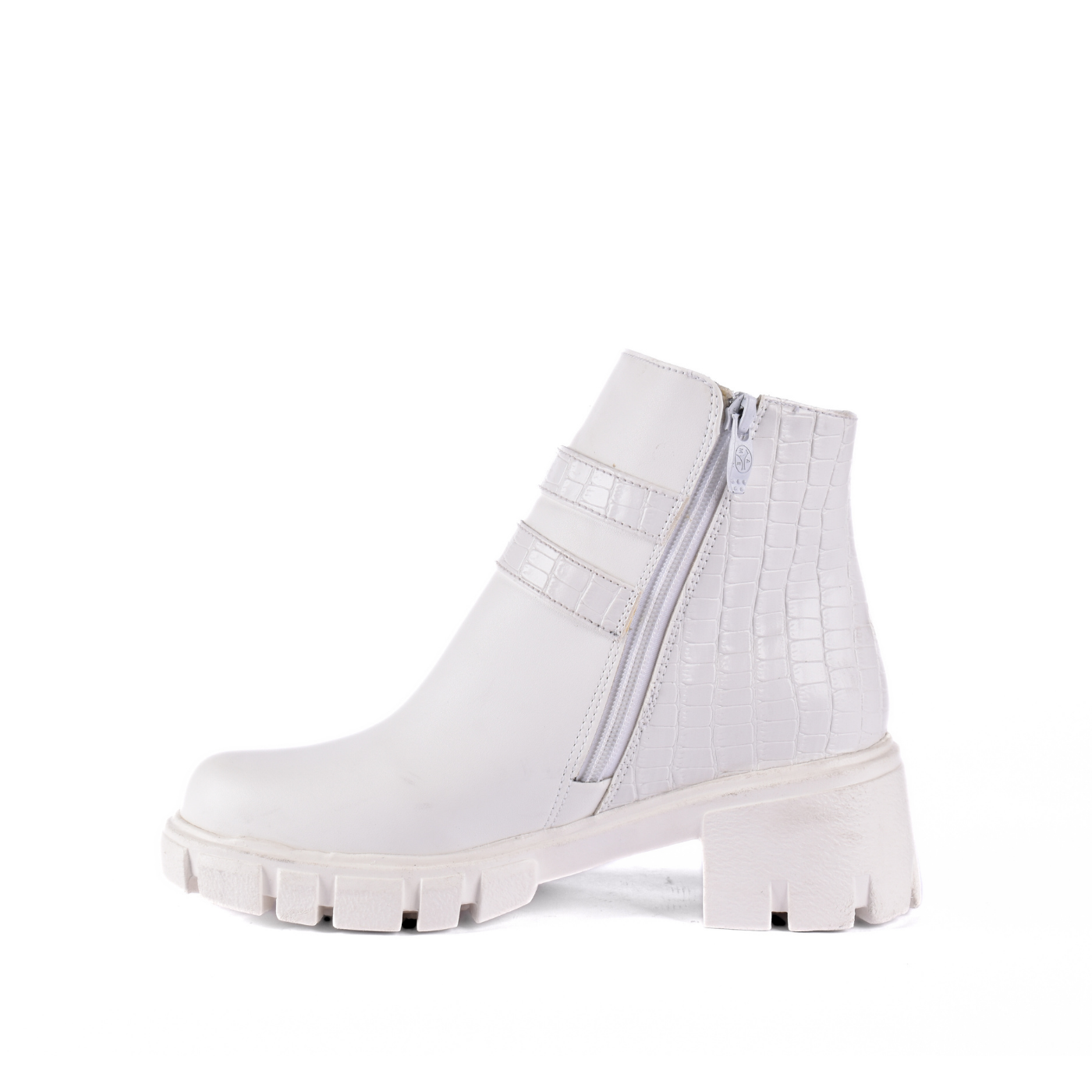 Leather Ankle Boots With Double Buckle