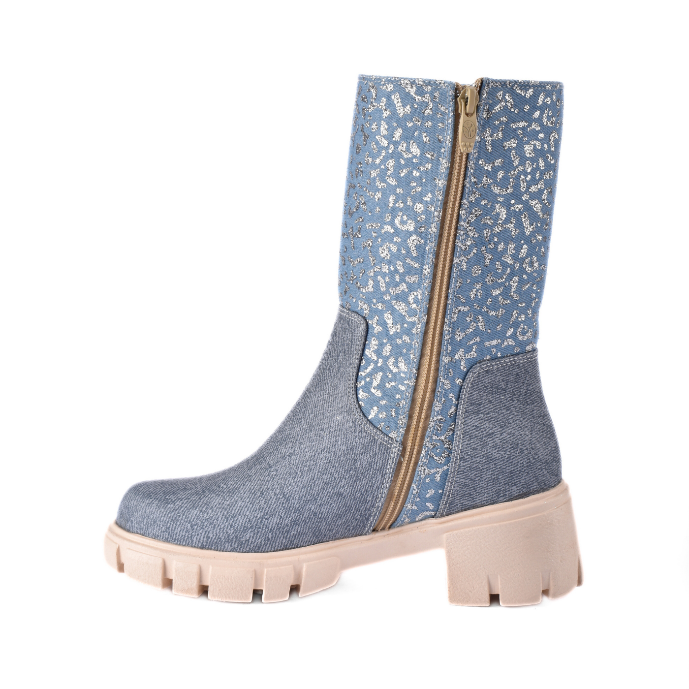 Knotted Heeled Leather High Boot