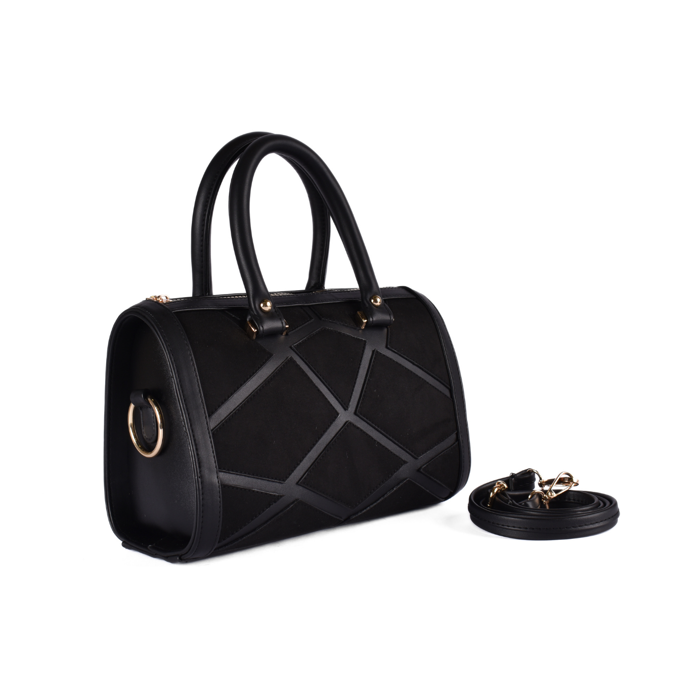 Leather Handbag with Details