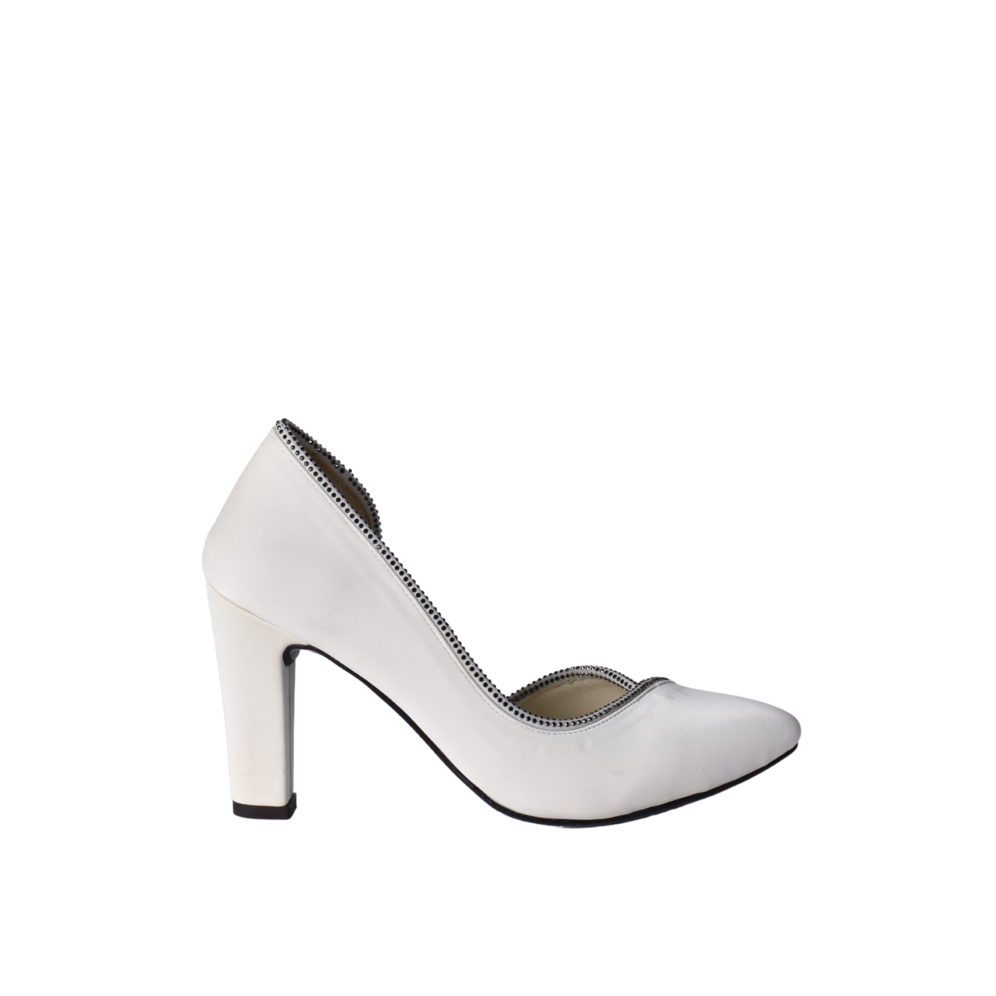 Decorative Pearls Pointed High Heels Pumps