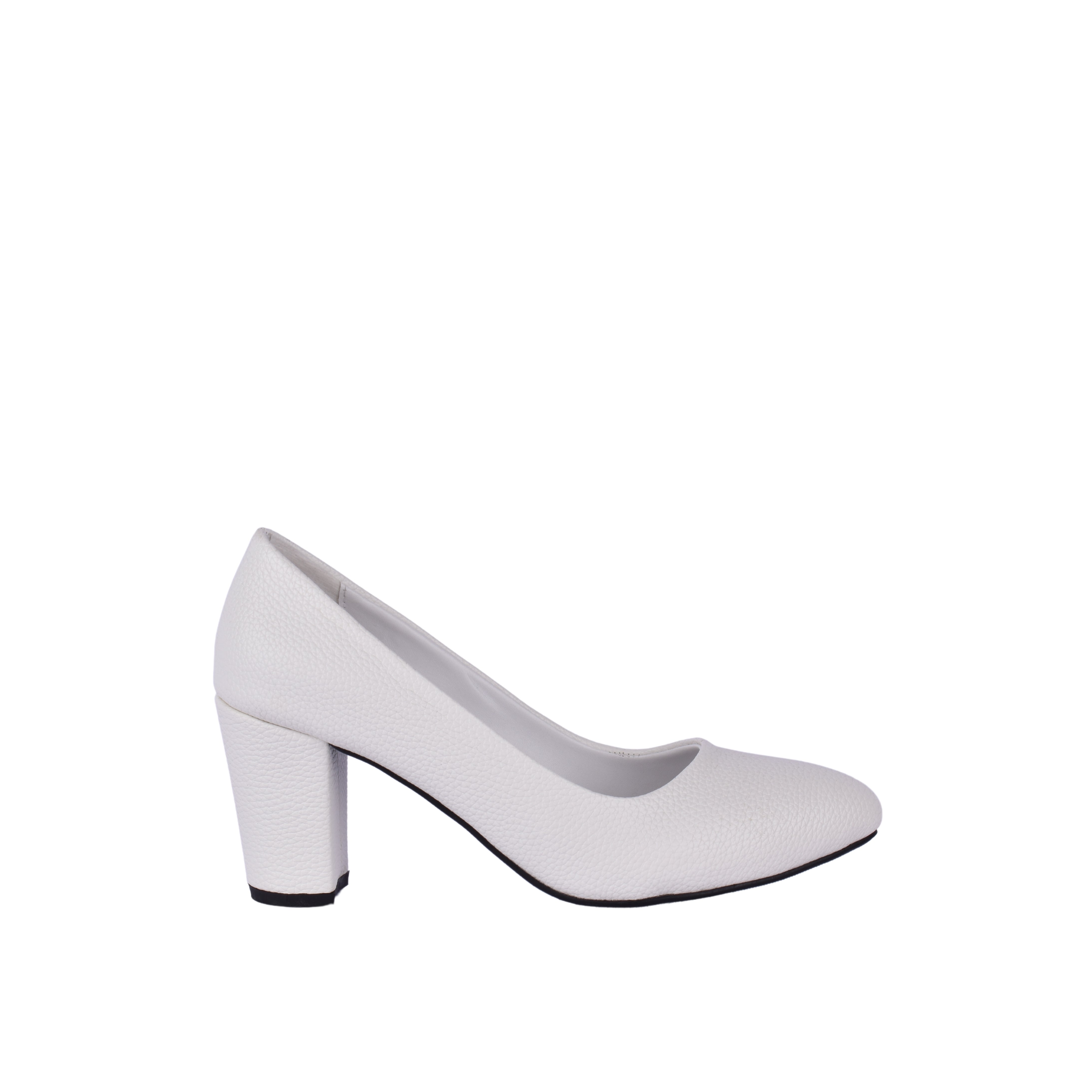 Decollete Leather Heels White Melouk