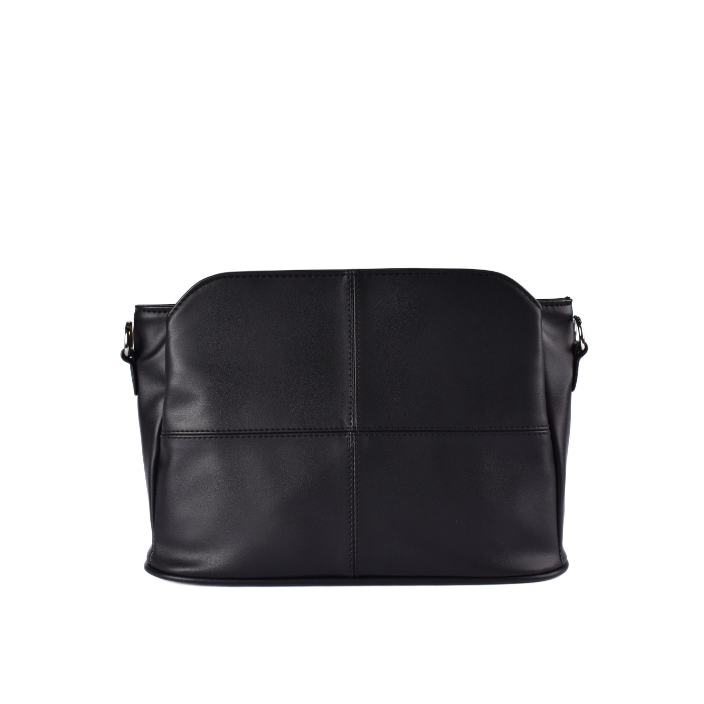 Double Pocket Cross Body Bag Black Melouk
