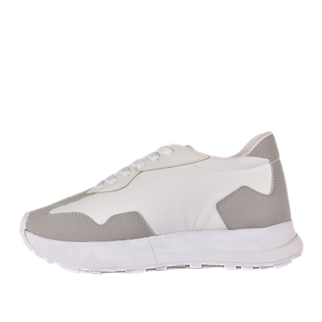 Leather White Midsole Sneakers