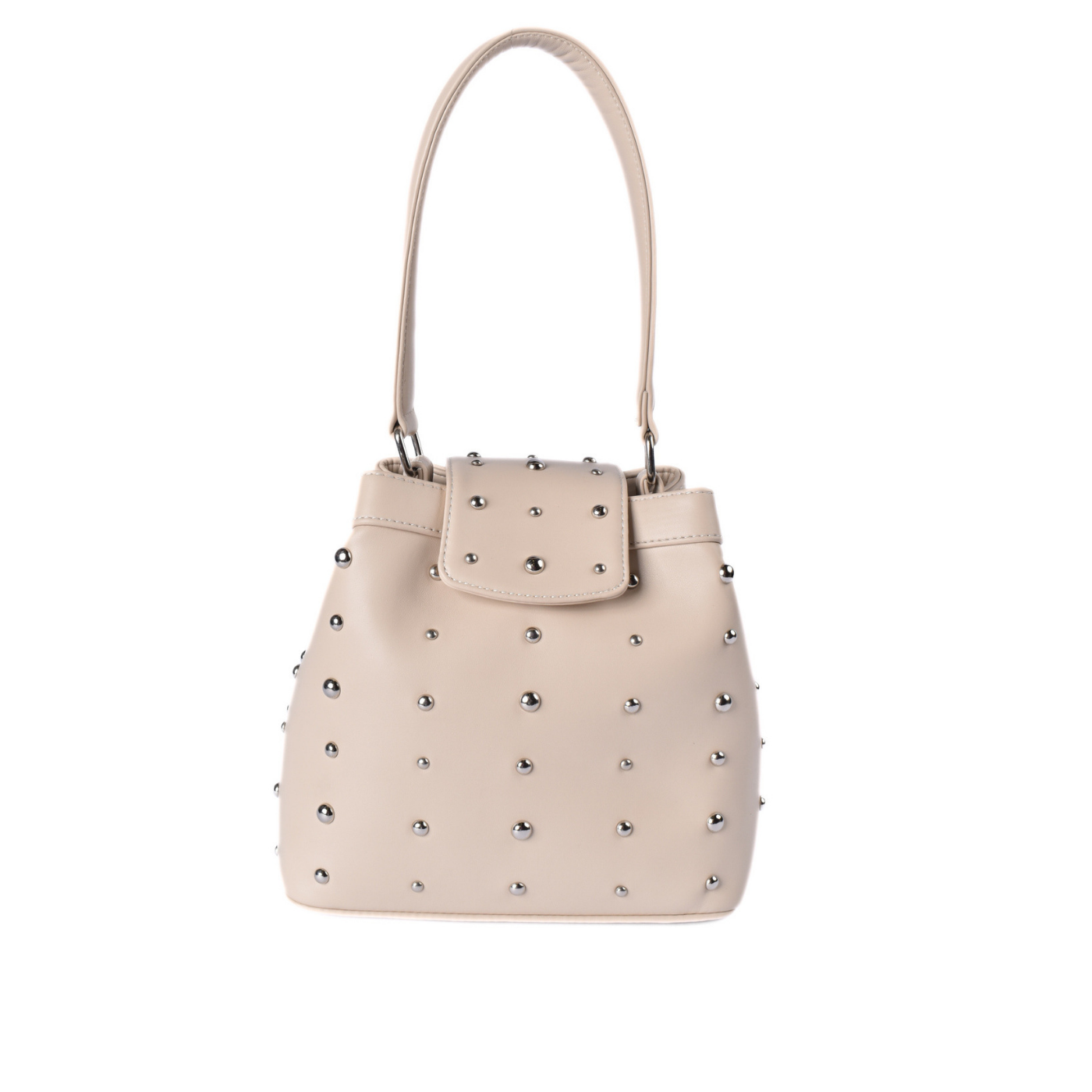 Women’s Trendy Studded Shoulder Bag Beige