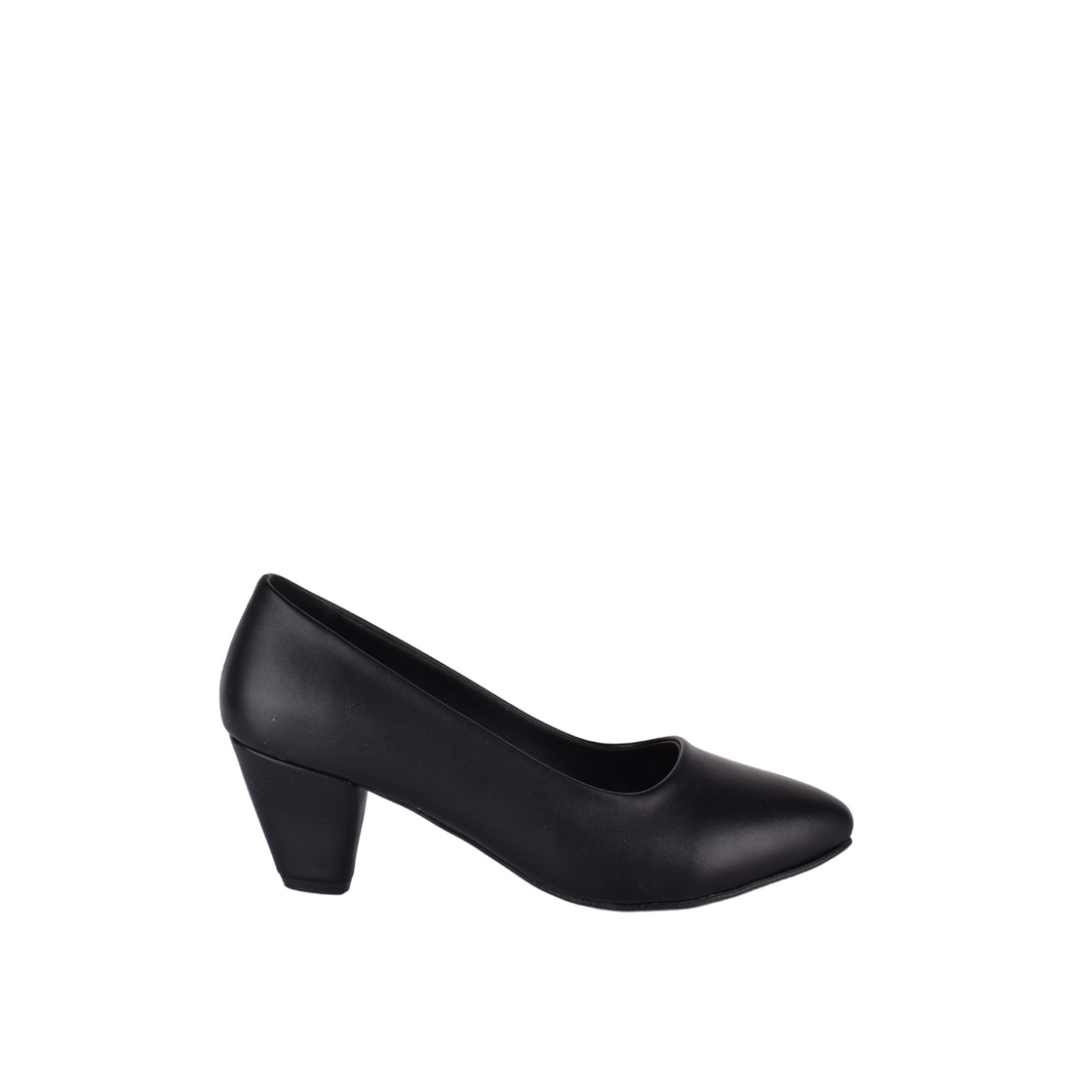 Leather Basic Cone Heel