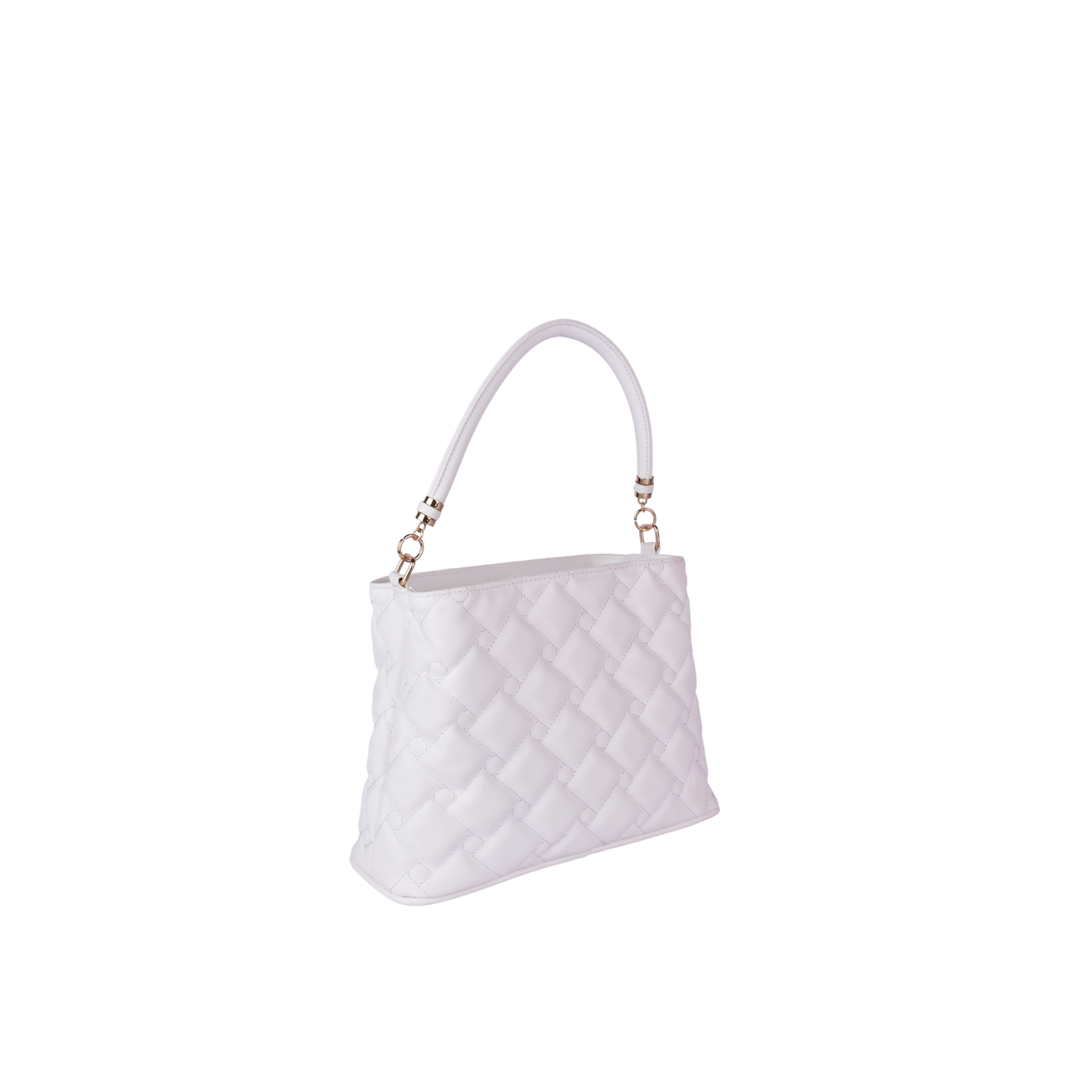 Leather Bag With Handle White Melouk