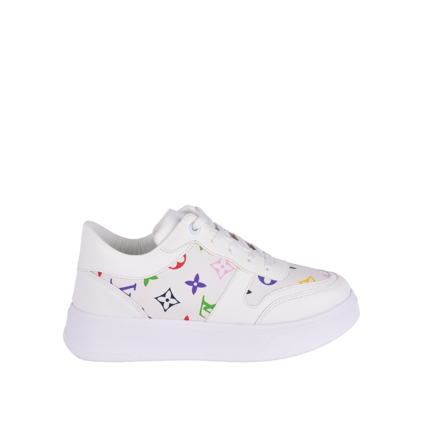 Fashionable Sneaker With Trims White Melouk