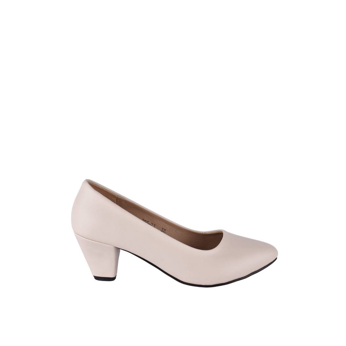 Leather Basic Cone Heel