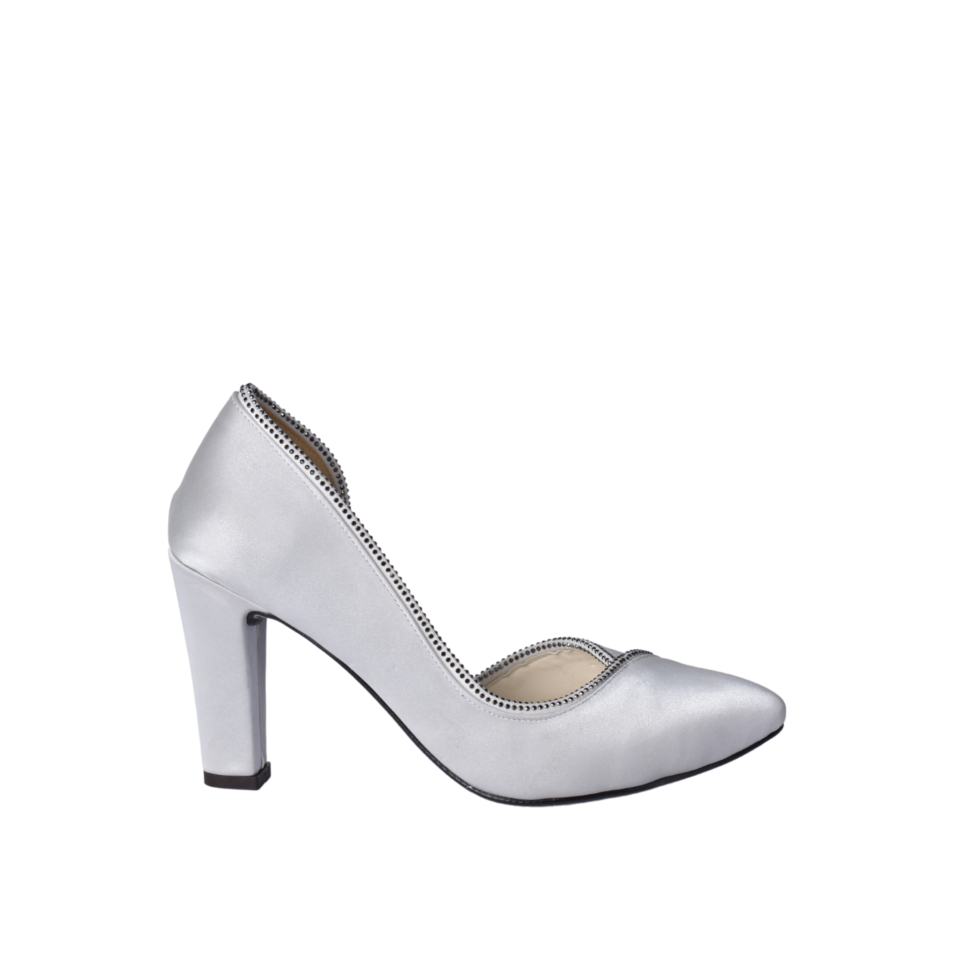 Decorative Pearls Pointed High Heels Pumps
