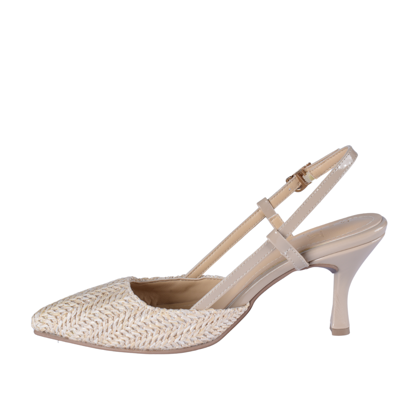 Intercciato Semi Squared Heeled Sandal