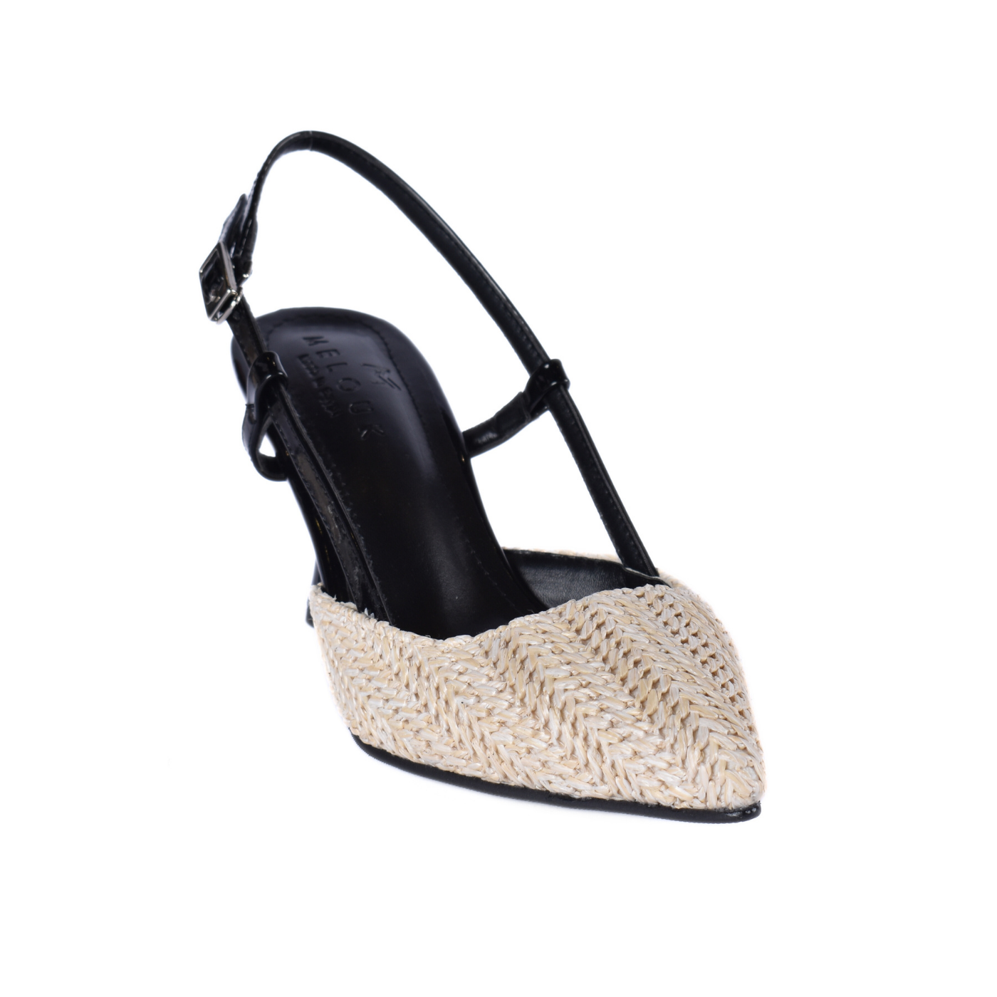 Intercciato Semi Squared Heeled Sandal