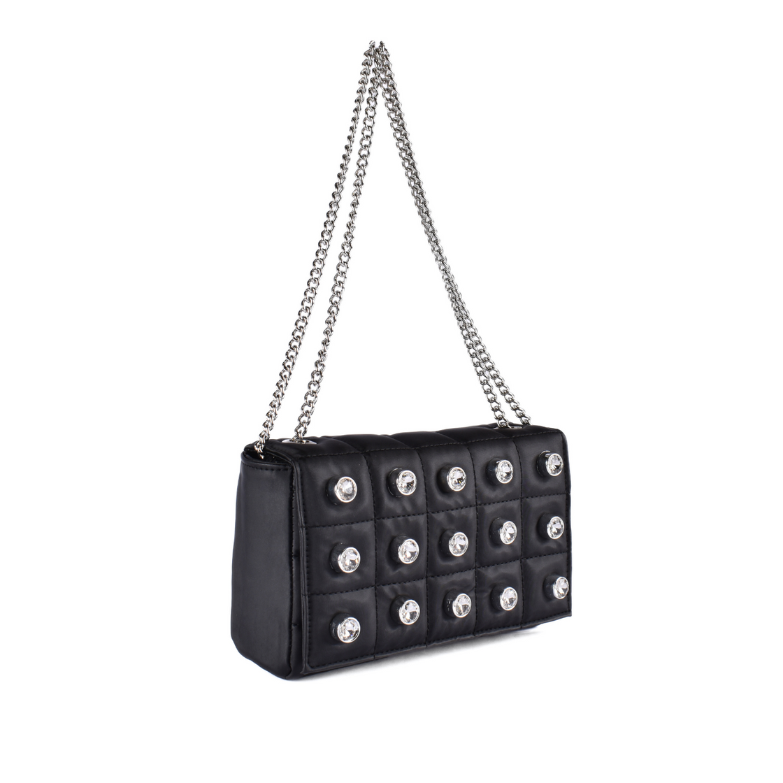 Quilted Shoulder Bag with Studs