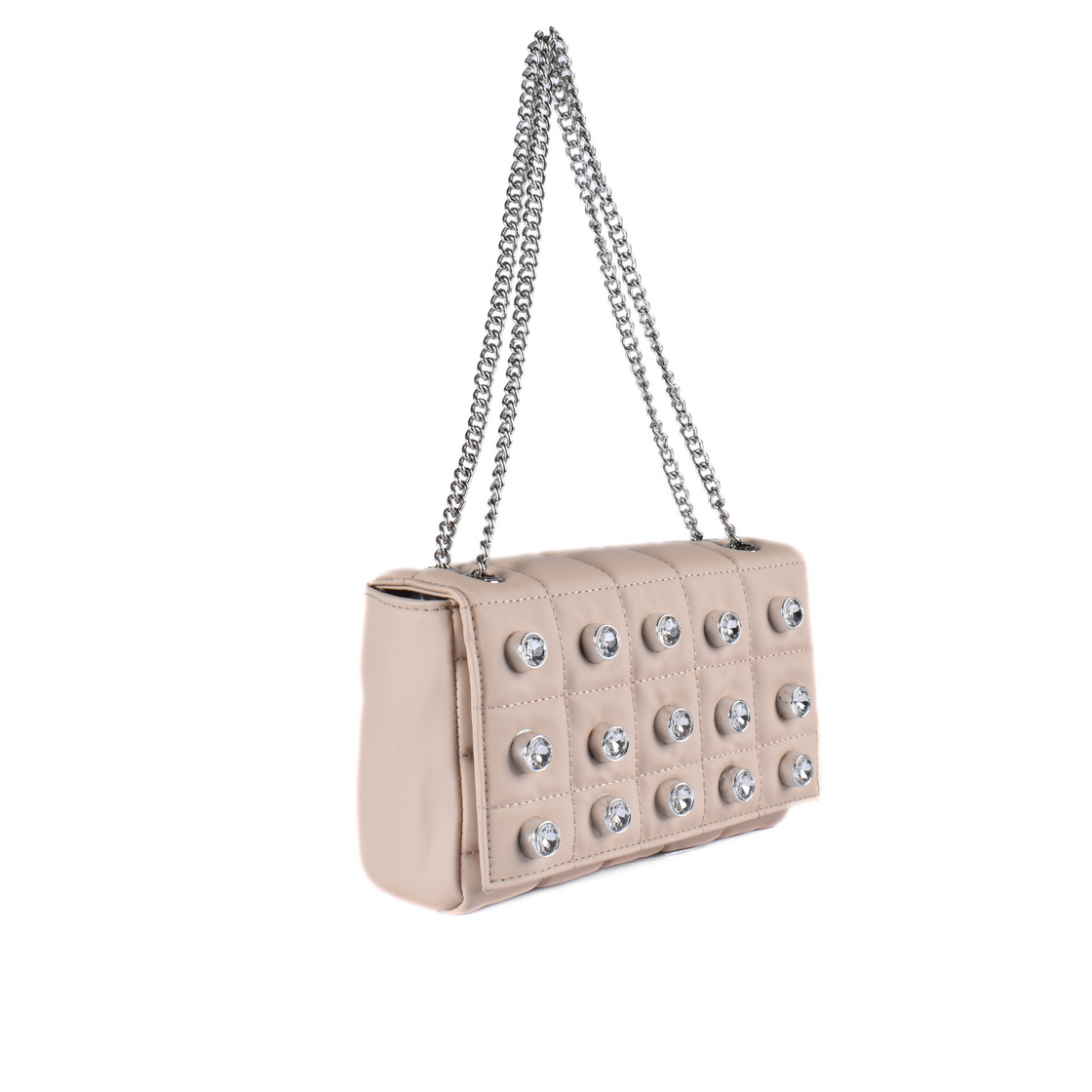 Quilted Shoulder Bag with Studs