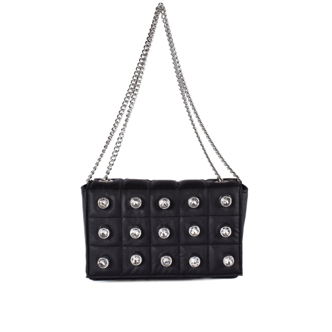 Quilted Shoulder Bag with Studs