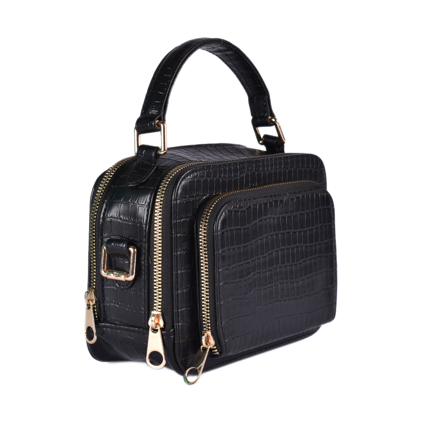Leather Cross Body Bag With Zipper Melouk