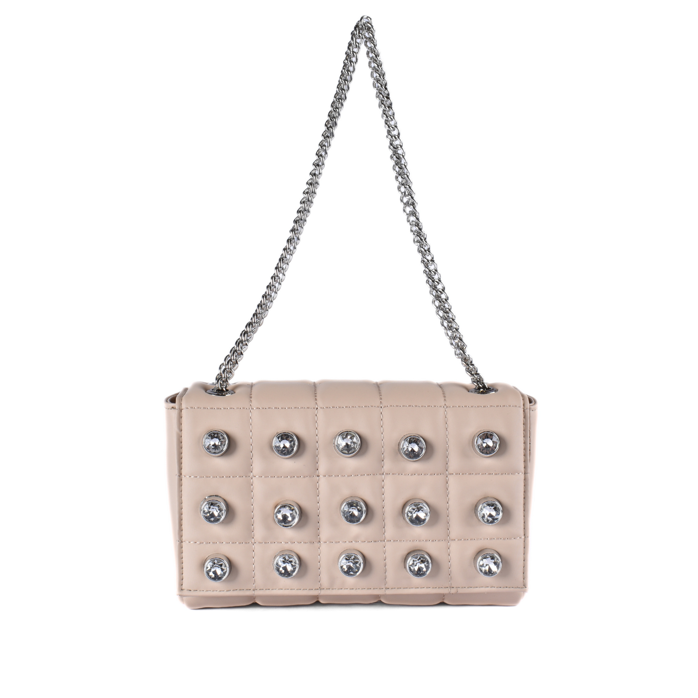 Quilted Shoulder Bag with Studs