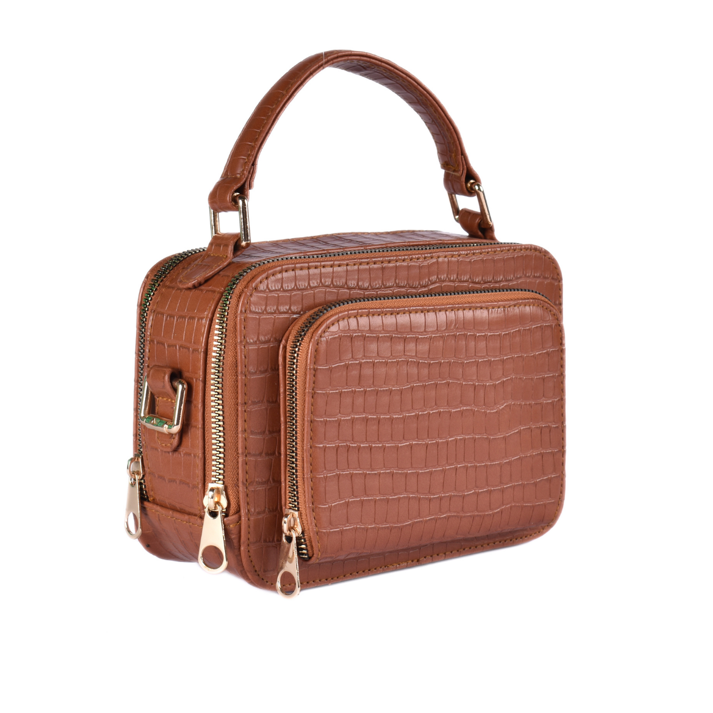 Leather Cross Body Bag With Zipper Melouk
