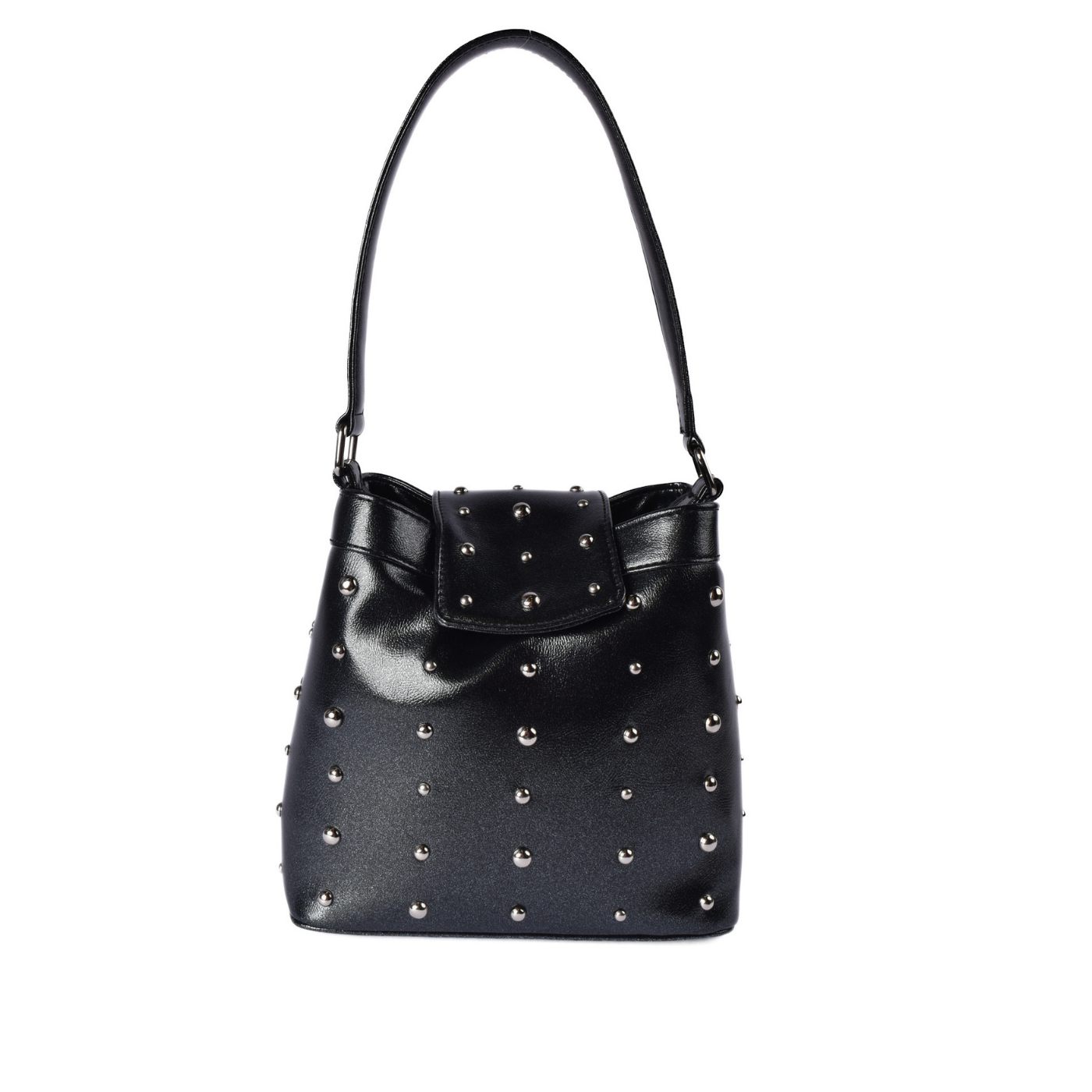 Women’s Trendy Studded Shoulder Bag Black