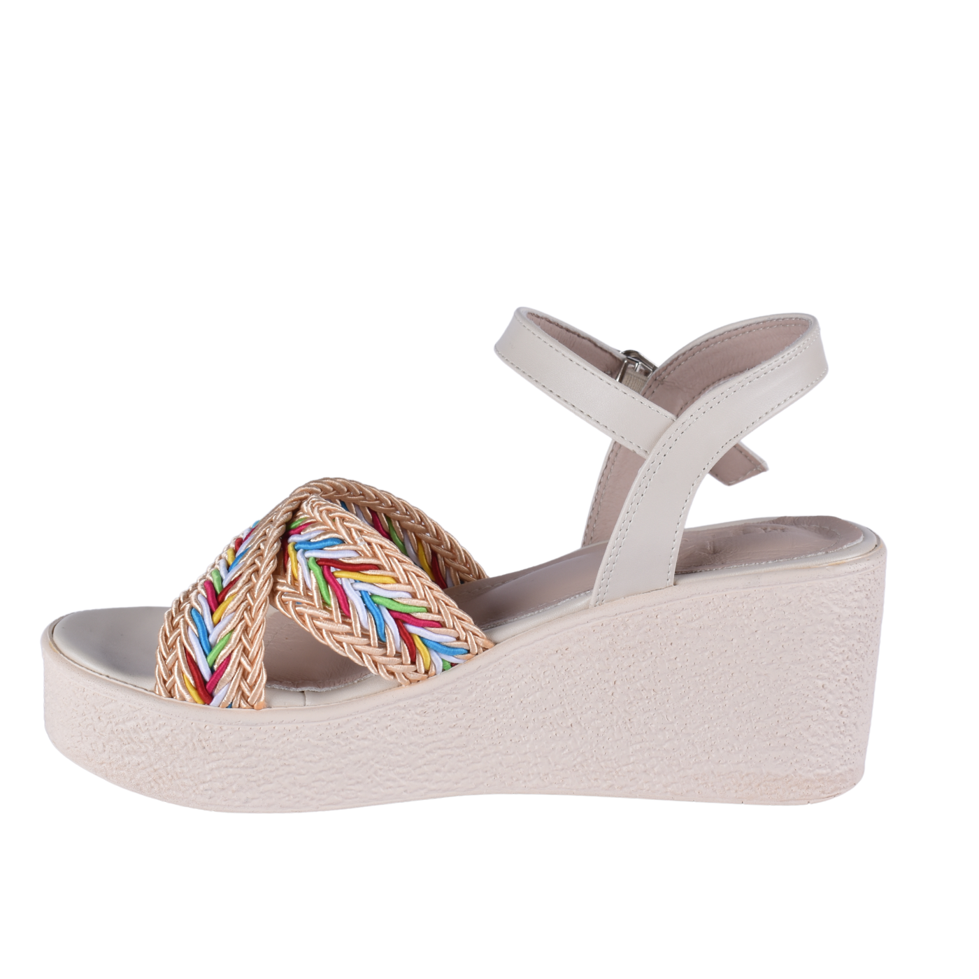 Elegant Cross-Strap Sandal Featuring A Beautifully Embellished Strap Melouk