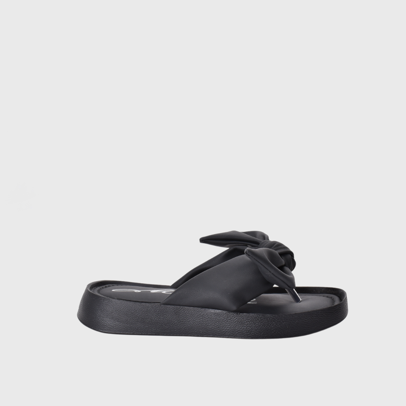 Braided Open Toe Slipper Black