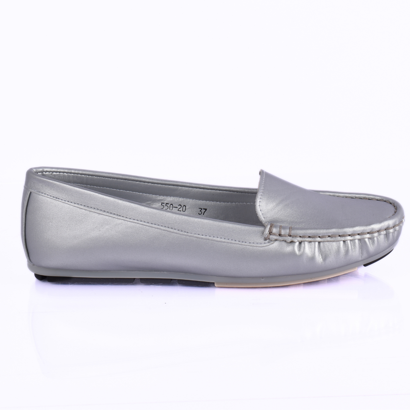 Everyday Leather Slip On Shoe Silver Melouk