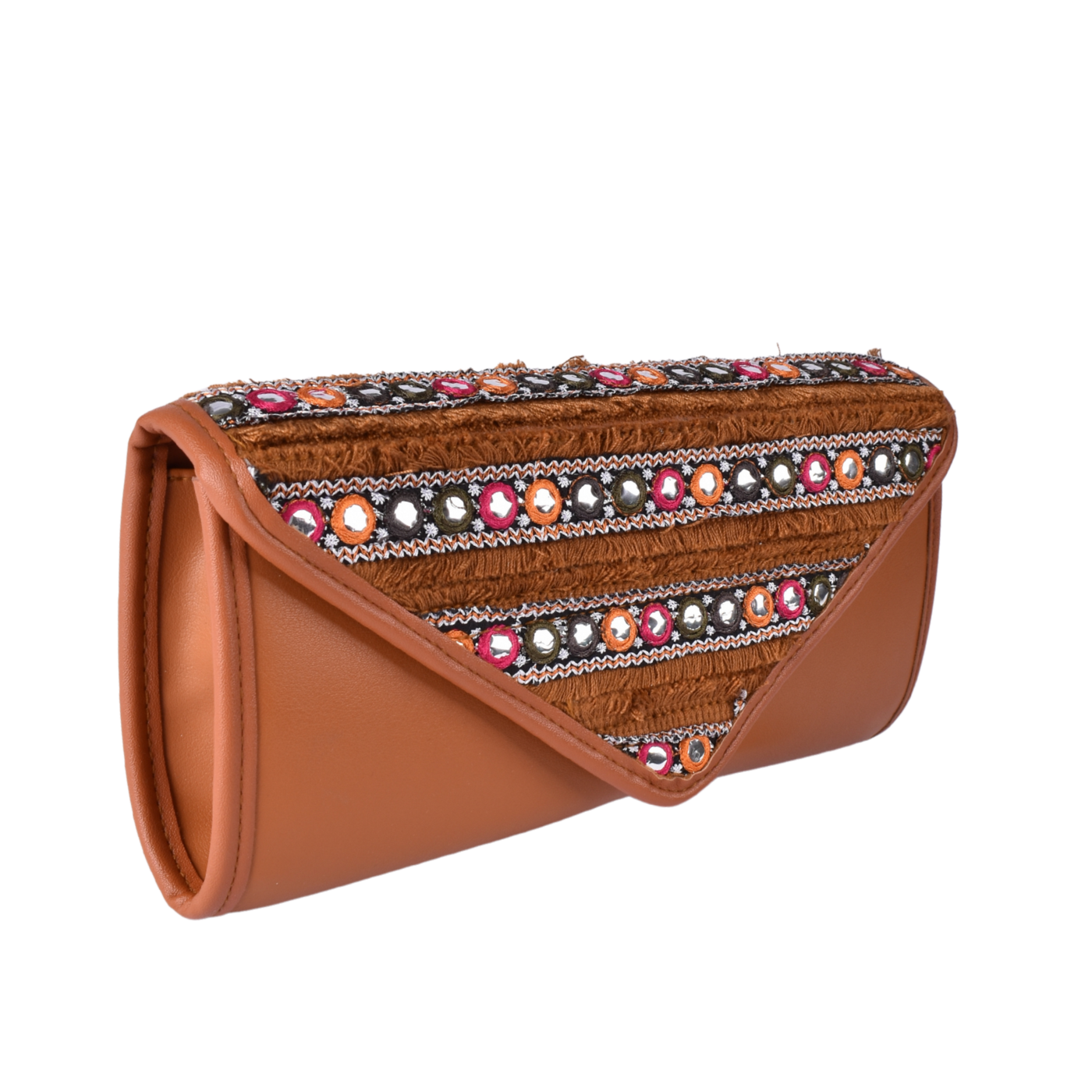 Mini Leather Clutch With Strass Melouk