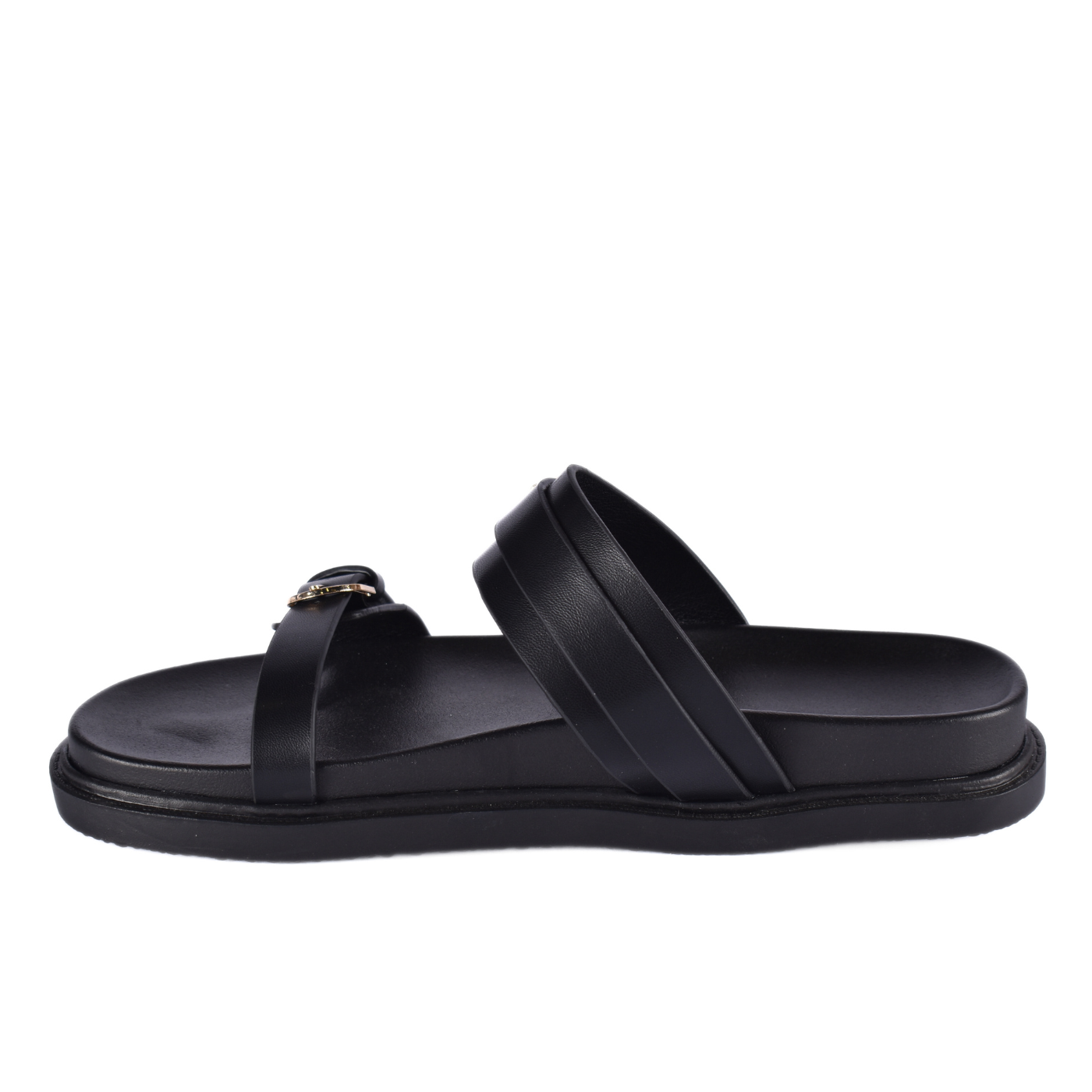 Straps Flat Slippers With Details Melouk