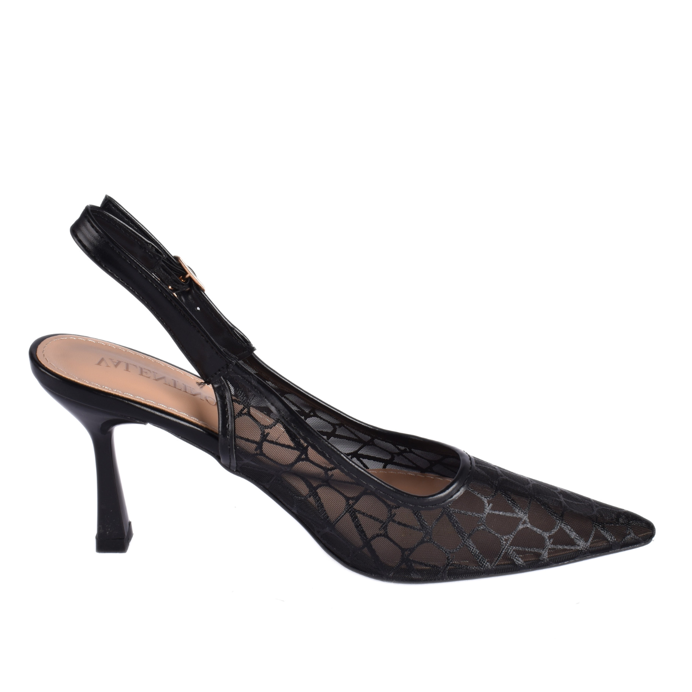 Mesh Slingback Heel With Pointed Toe Melouk