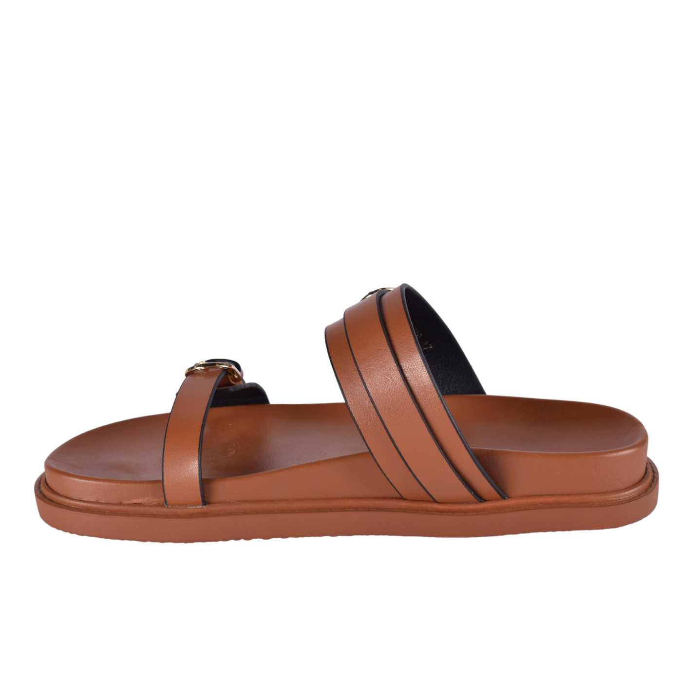 Straps Flat Slippers With Details Melouk