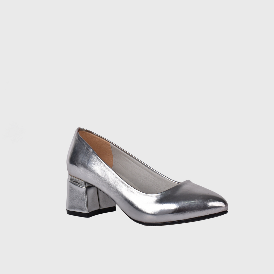 Silver Basic Leather Shoe