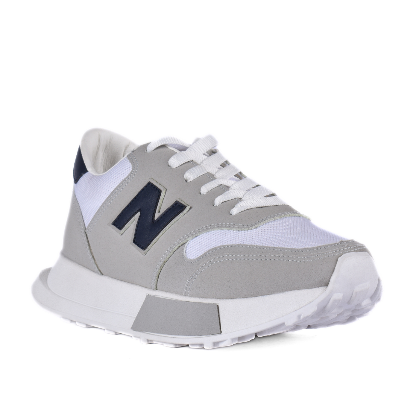 Sole Lace Closure Sneakers Gray Melouk