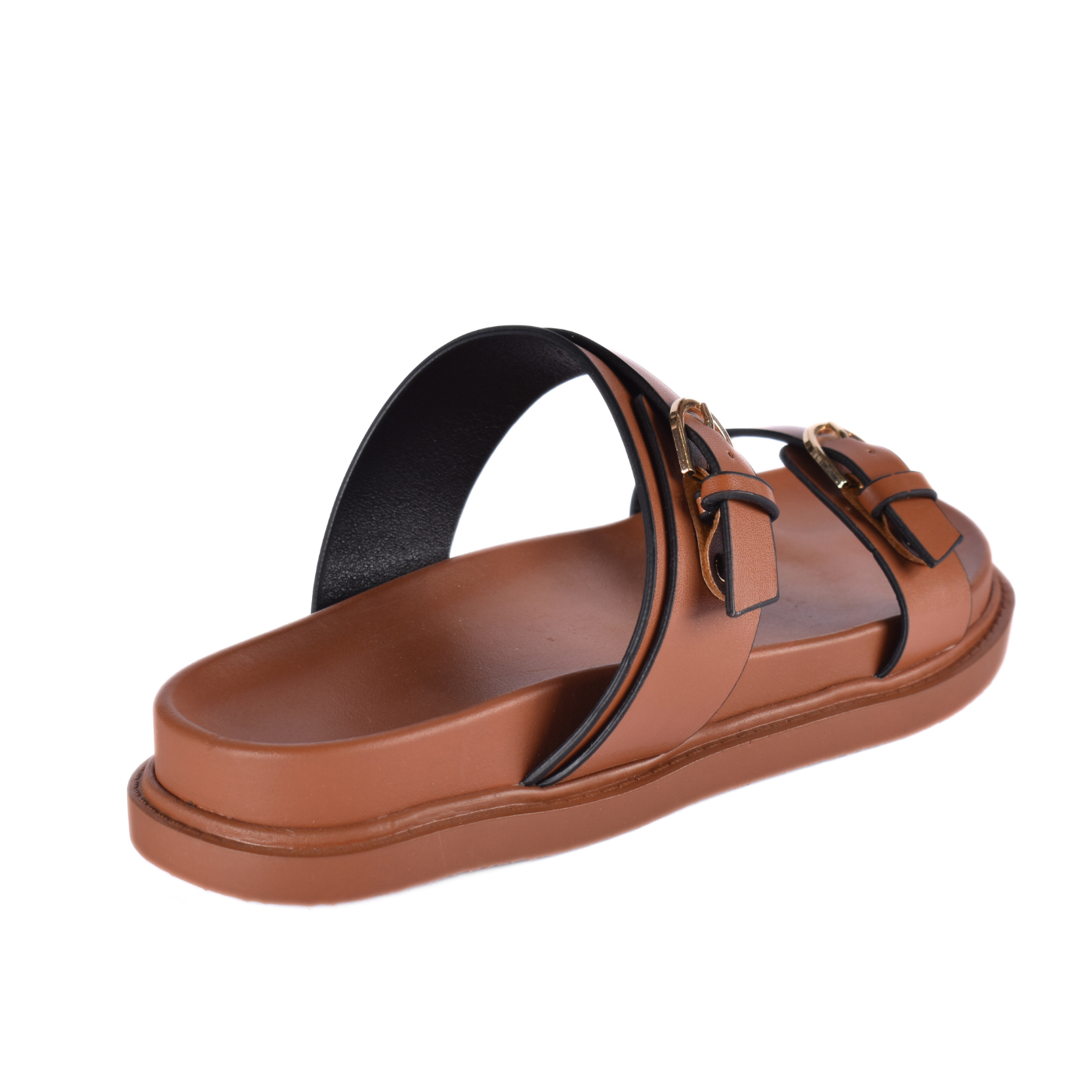 Straps Flat Slippers With Details Melouk