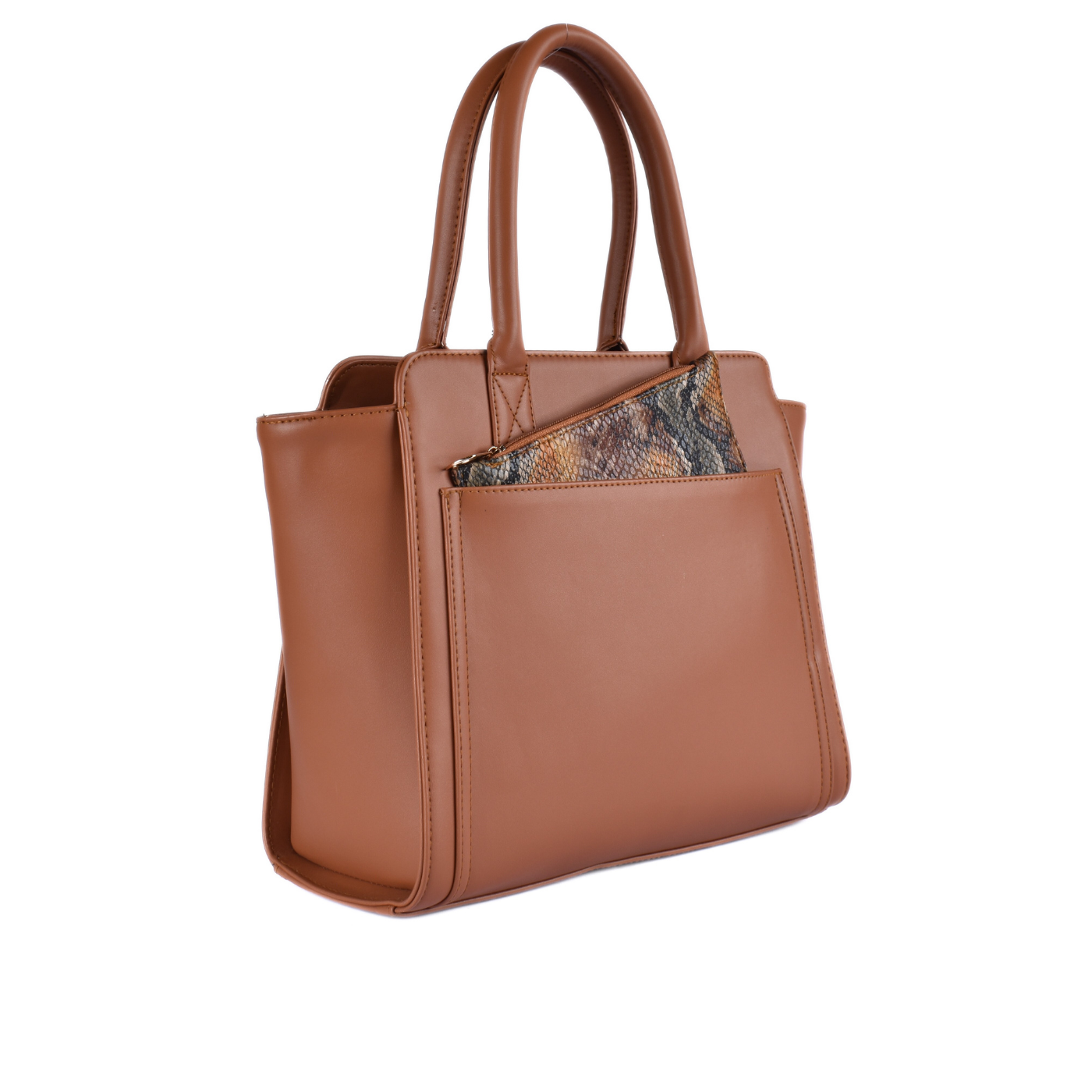 Leather Handbag with pocket