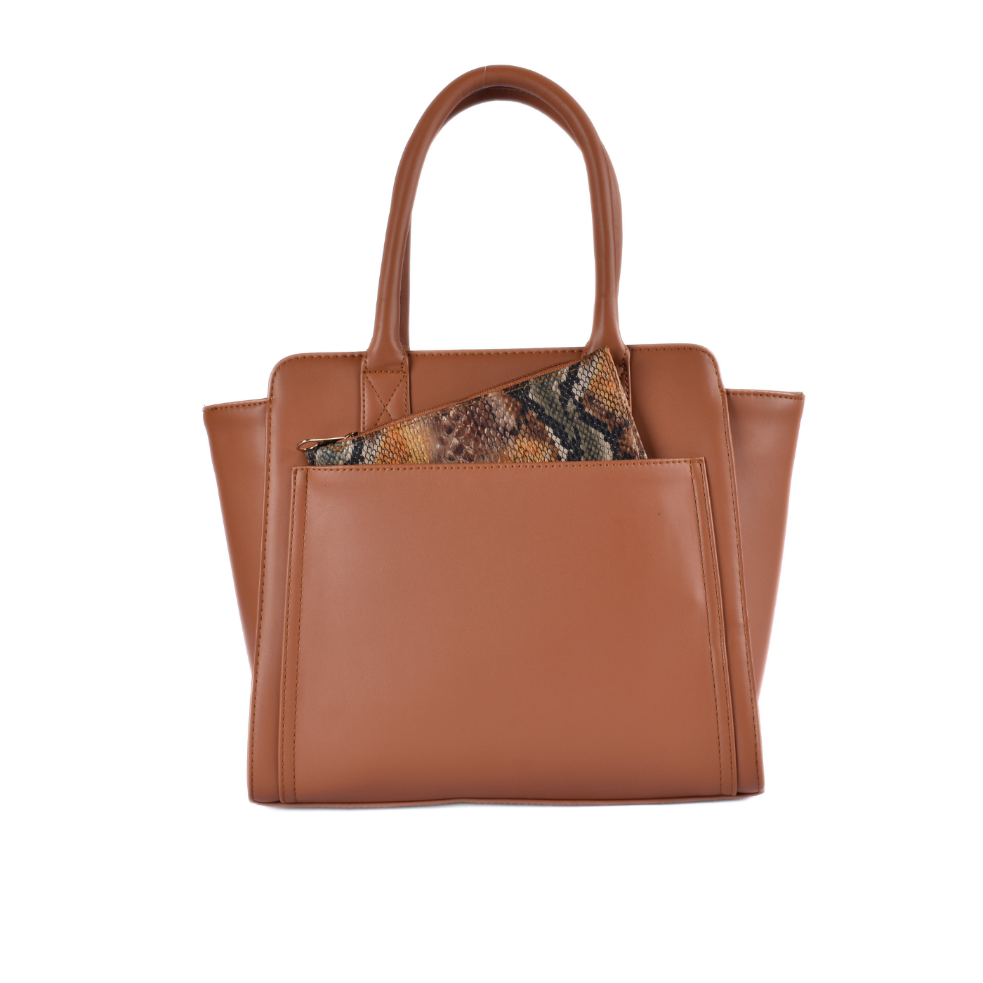 Leather Handbag with pocket