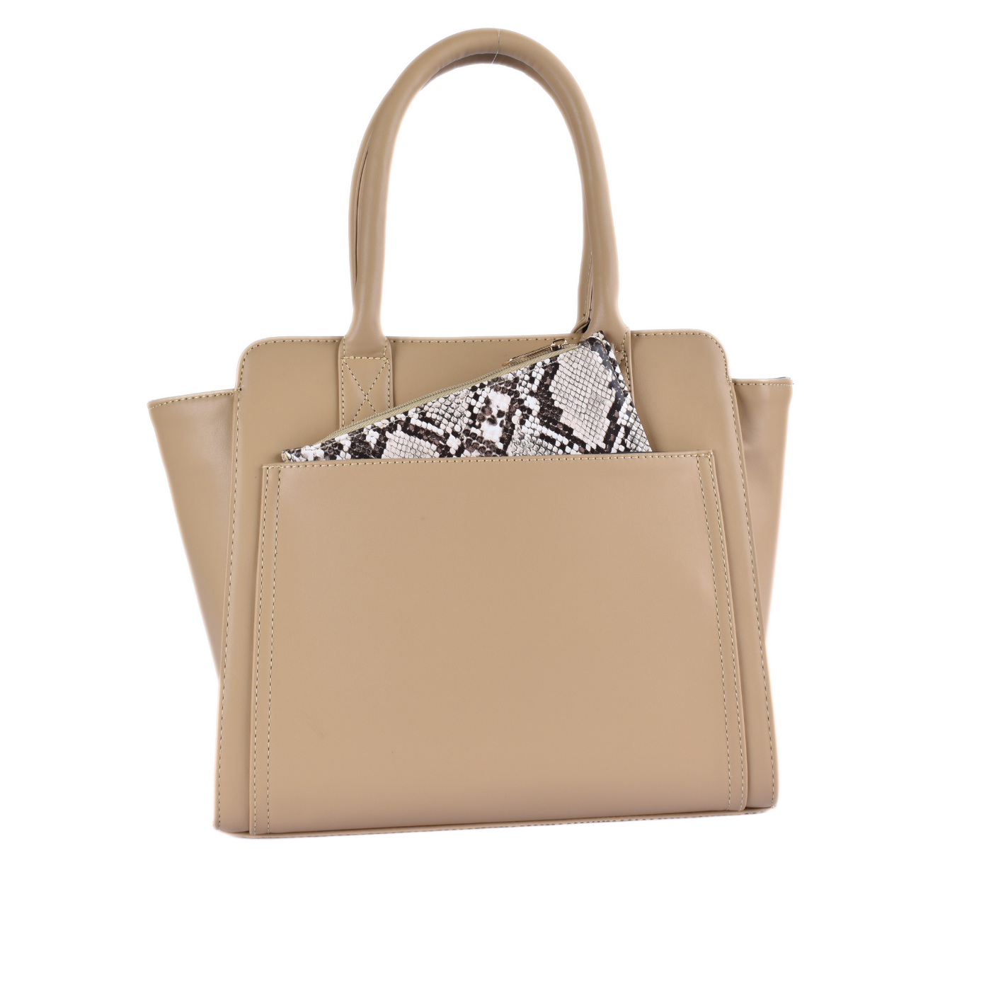 Leather Handbag with pocket