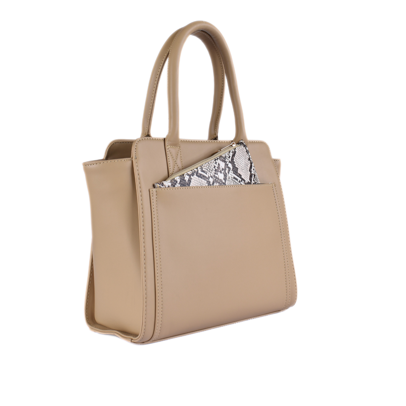 Leather Handbag with pocket