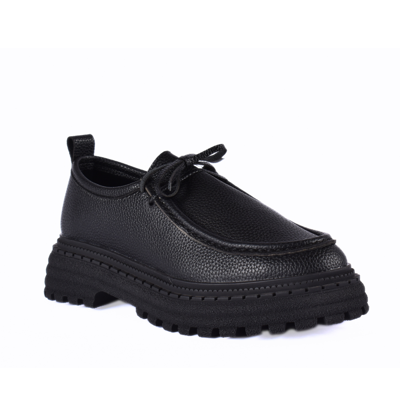 Elegant Leather Loafers Black Melouk