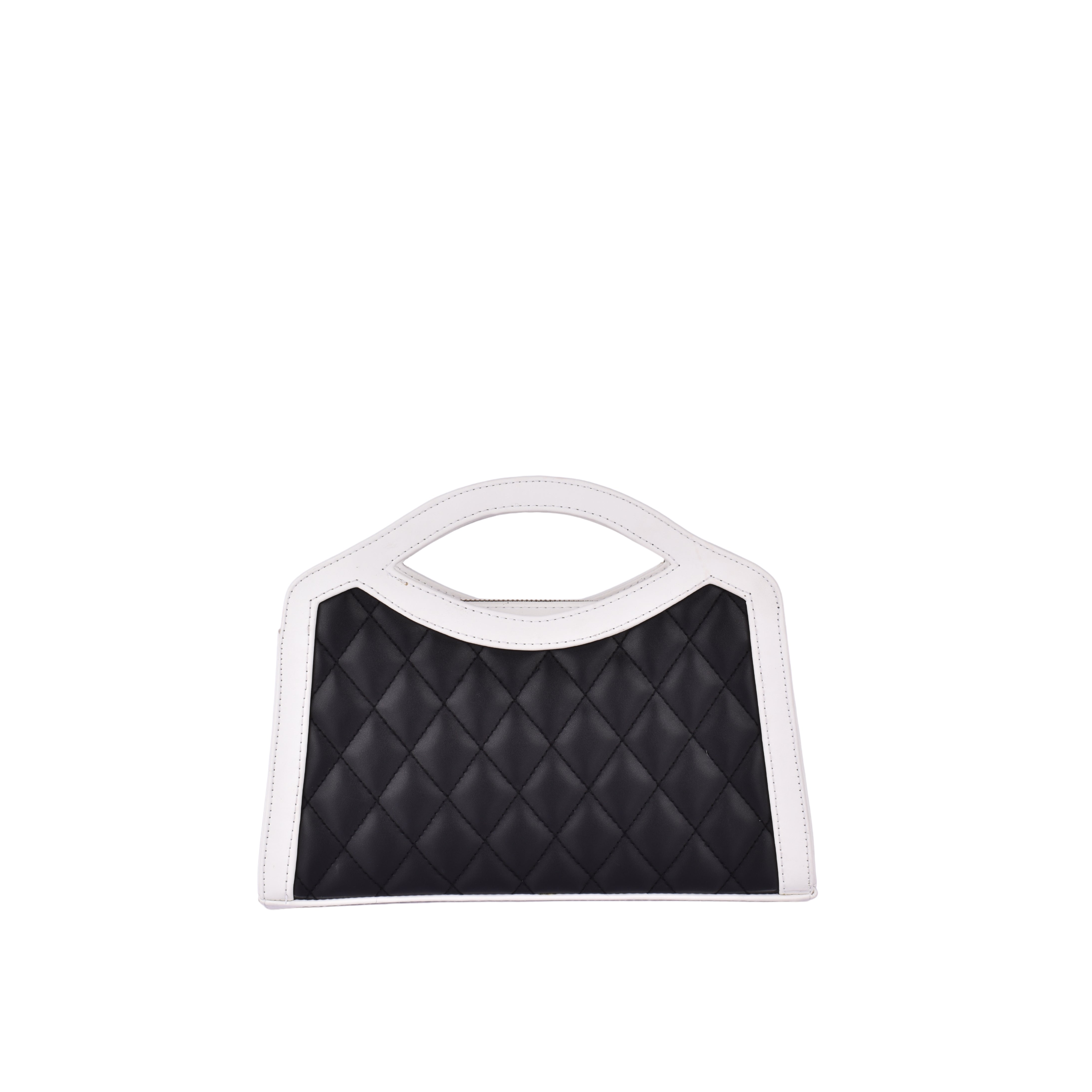 Lined Leather Clutch Bag White Melouk