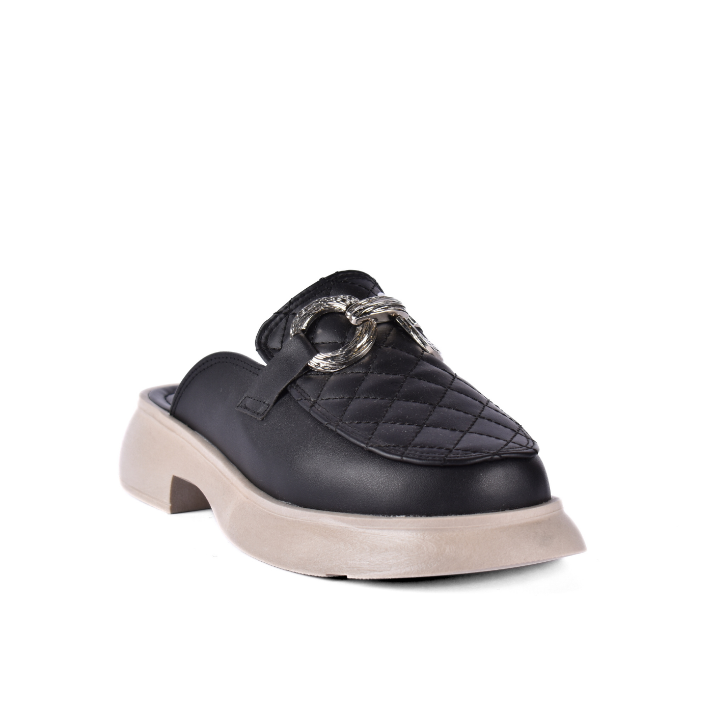 Simple Flat Leather With Buckle Black Melouk