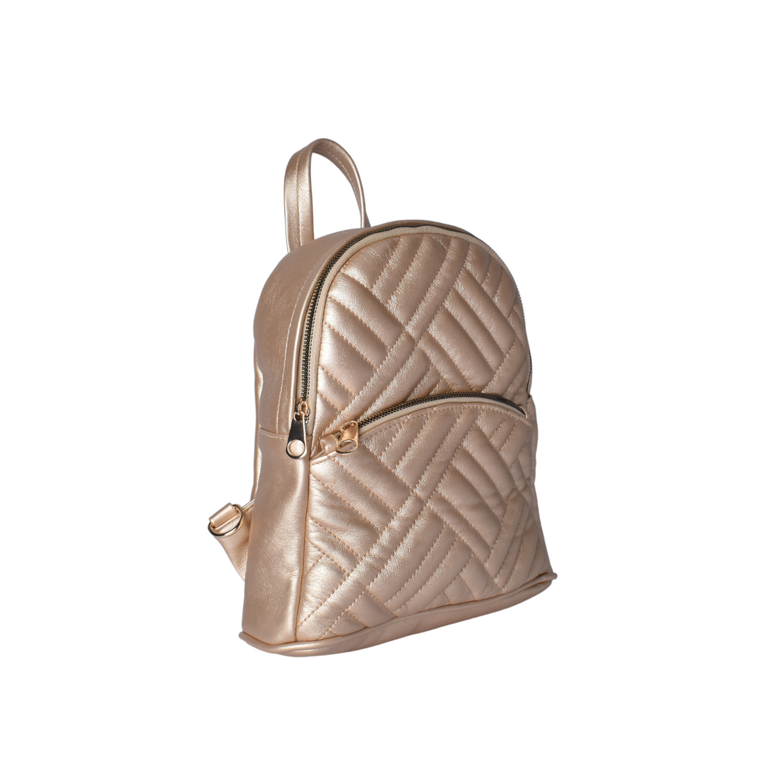 Quilted Leather Backpack Bag