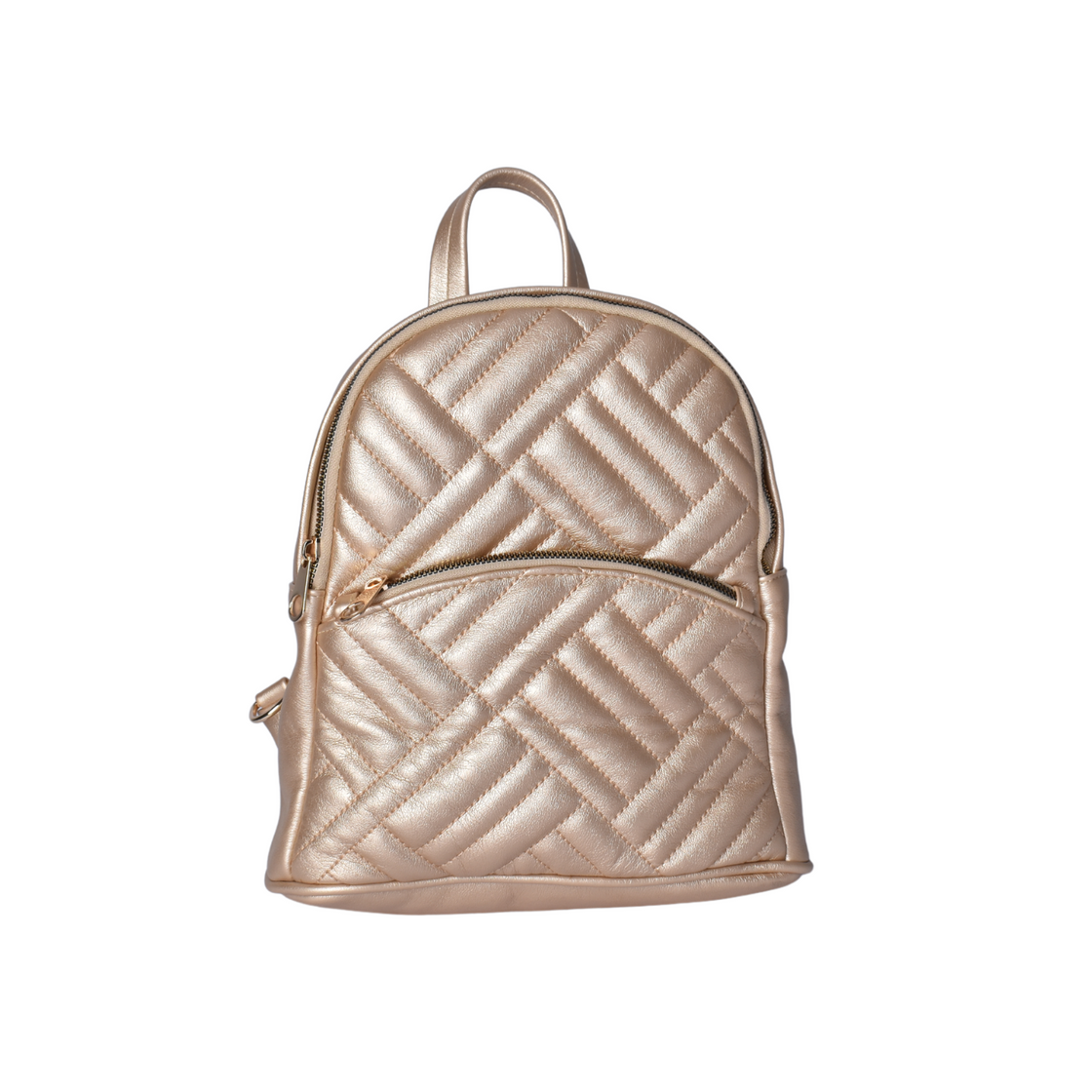 Quilted Leather Backpack Bag