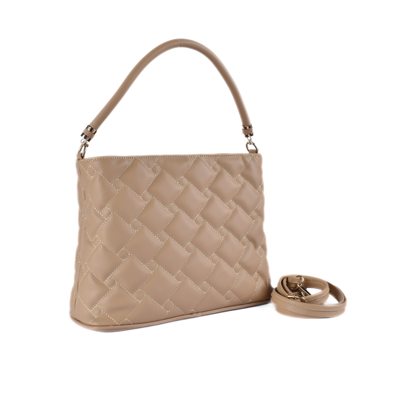 Leather Bag With Handle Coffee Melouk