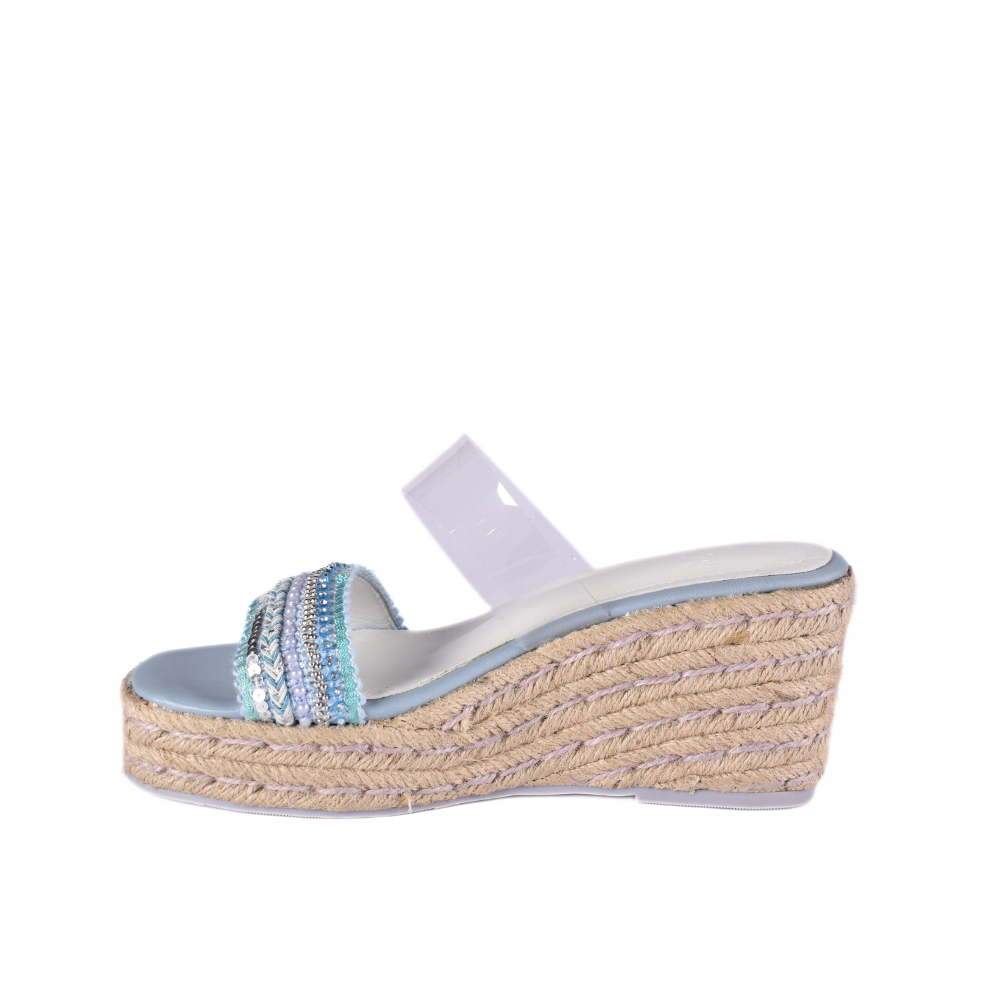 Transparent Slipper Heeled With Strap Details Melouk